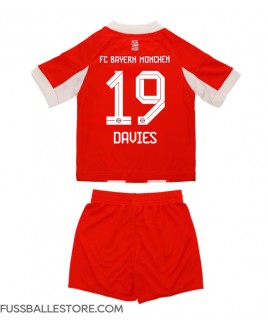 Günstige Bayern Munich Alphonso Davies #19 Heimtrikotsatz Kinder 2025-26 Kurzarm (+ Kurze Hosen)